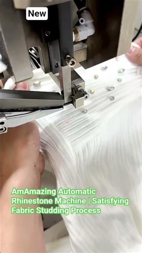 How Rhinestones Are Added to Clothes! #shorts #satisfying #factory #machines #sewing #textile