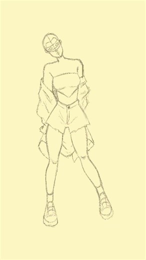 The ONLY Way I Draw Female Figures in Procreate (Timelapse) #FemaleFigureDrawing #CharacterDesign