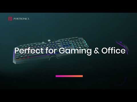 Portronics KI-PAD 5 Gaming Keyboard & Mouse Combo ⚡ RGB LED Keyboard + 3600 DPI Gaming Mouse