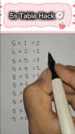 The 5 Times Table in 3 Seconds #education #mathtips #math