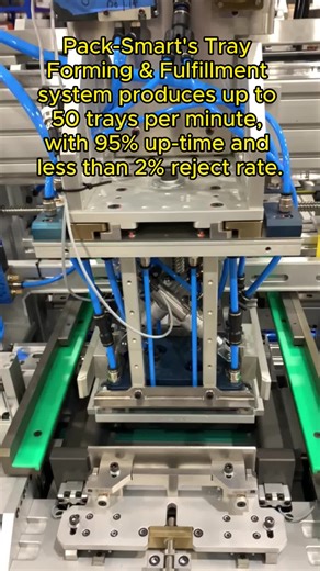 Pack-Smart's Tray Forming & Fulfillment system produces up to 50 trays per minute, with 95% up-time and less than 2% reject rate! Can you guess what chocolates go in this box? Pack-Smart’s specialty carton forming capabilities allow for erecting and packing some of the most unique packaging designs with speed and precision. Utilizing a variety of fold tooling, scoring, gluing, assembly, pick and place robotics, and vacuum assisted transfer technologies, Pack-Smart’s fulfilment and packaging solu