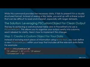 How to Format Output from Variables in PowerShell's Table-View Effectively