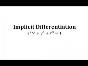Implicit Differentiation: e^(2xy)+y^4+x^3=1