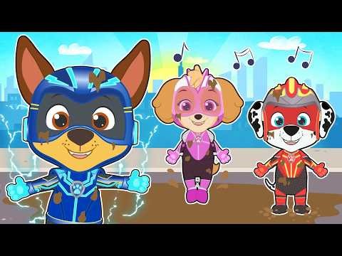 FIVE LITTLE BABIES 🎵🐾 Paw Patrol Mighty Pups: Best Kids Songs!