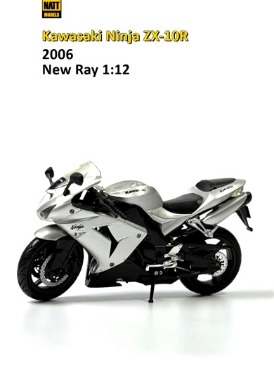 New Ray 1:12 Scale Kawasaki Ninja ZX-10R 2006 Used condition, No box, Video taken from real model. #modelcar #diecastcollector #diecast #newray #Kawasaki