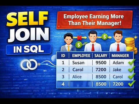 SELF JOIN in SQL | Employee Earning More Than Their Manager (Interview Question)