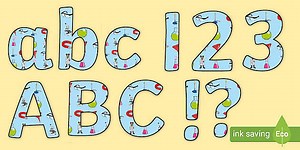 Science Themed Display Lettering