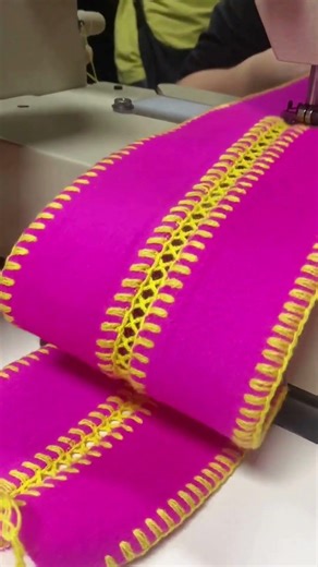 the zigzag stitch openwork splicing technique