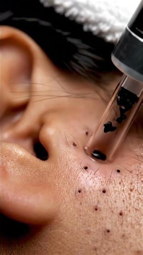 Cheek Blackhead Removal ASMR – Close-Up Satisfaction #satisfying #blackheadcaique #skincare #macroas