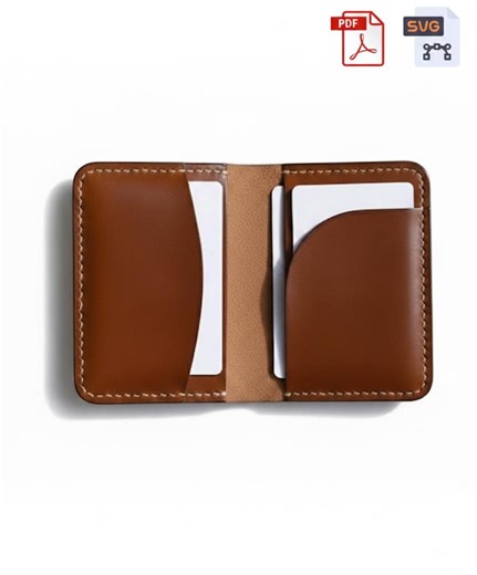 Leather Cardholder Wallet PDF Pattern DIY Craft Template US Letter and A4 - Etsy UK