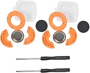 Universal CB Mircophone Magnetic Kit, Round Knob Mobile Radio Speaker Mic Magnet Holder Mount for Motorola HLN9073B CDM1250 CDM750 Kenwood TK768G TK868G TM471A (Pack of 2 Orange)