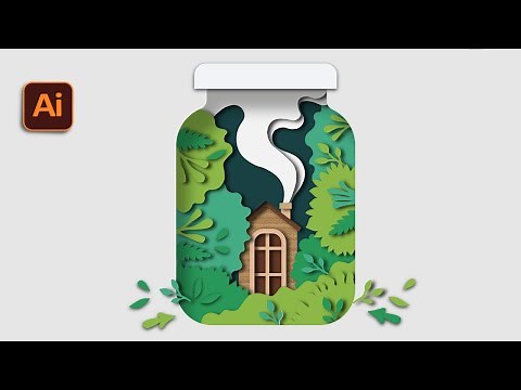 How to create the perfect paper cutout effect in Illustrator | Layer art in illustrator