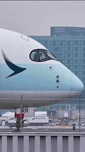 Cathay Pacific Airbus A350, registration B-LRR, taxiing at San Francisco International Airport after arrival, captured in a close-up ramp view #sfflights #fblifestyle #airportoperations #widebodyjet #sfospotting #airlinephotography | SF Flights