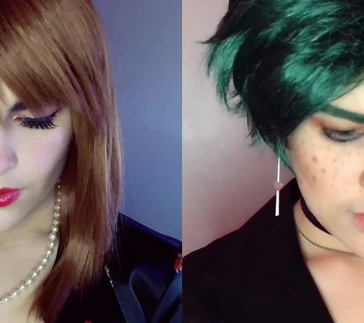 #duet with @jinxed.cosplay Power duo✨ #ochacourarka#izukumordiya#villainuraraka#villaindeku#bnha#villainau#myheroacademia#anime#weeb