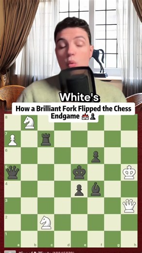 Witness a brilliant chess endgame strategy unfold as White sacrifices pieces to secure victory! Can you spot the majestic moves leading to this incredible fork? 💡🤔 Comment your thoughts below! #chess #endgame #chessendgame #chesspuzzle #chessstrategy #checkmate