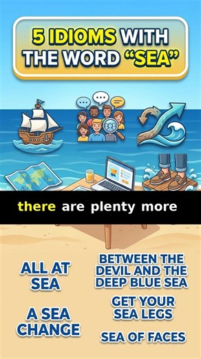 6 Minutes English Podcast: 5 idioms with the word sea