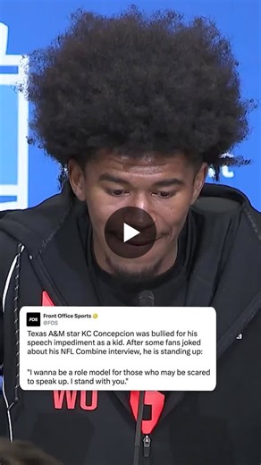 NFL prospect KC Concepcion went viral for his press conference at the NFL Combine, where his speech impediment was on full display.Concepcion, who says he was bullied for it as a child, is more… | Front Office Sports | 30 comments
