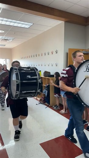 🐾 We are loving all the Wolverine Pride being shown around Garber Public Schools! 🐾 A special shout-out to the Garber Band for filling the hallways with our school fight song this morning. 🎶👏 What an awesome Friday tradition to kick off the day with spirit! #WolverinePride #FridayTradition #ThatGarberBand | Garber Public Schools