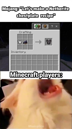 I make a netherite chestplate recipe 🤯🥀 #likechallenge