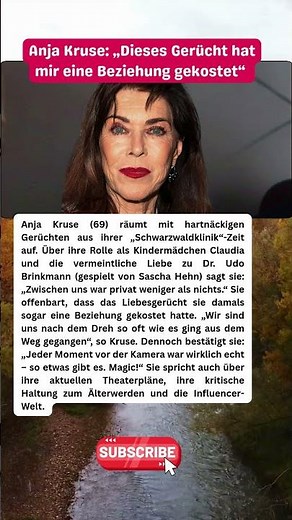 Anja Kruse: „Das Liebesgerücht hat mich eine Beziehung gekostet!“ 💔