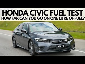 Honda Civic Hybrid Fuel Efficiency Test! How Far Can You Go On One Litre of Fuel?
