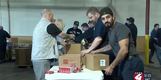 Thousands of boxes packed during Holiday Harvest food drive