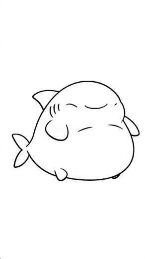 How to Draw a Funny Fat Shark | Easy Tutorial