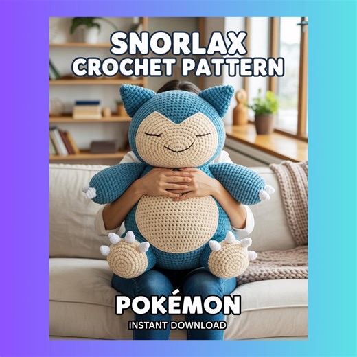 Snorlax Crochet Pattern | Pokemon Snorlax Amigurumi | Large Crochet Plushie | Anime Crochet Gift Idea | Instant Download - Etsy Canada