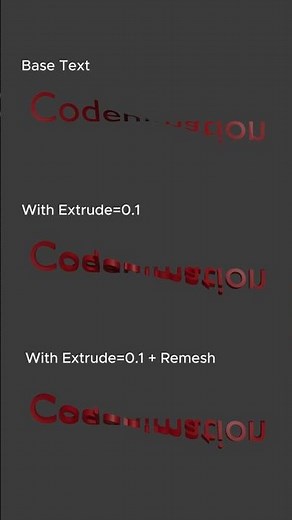 Blender Pro Tip Extrude and Remesh Text #blender
