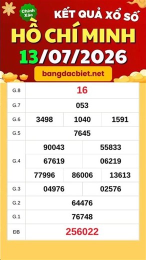 Ho Chi Minh City Lottery Today July 13 - HCMC Lottery 7/13 - XSHCM - Ho Chi Minh City Constructio...