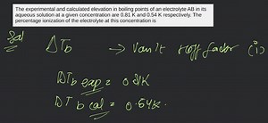 The experimental and calculated elevation in boiling points of ... | Filo