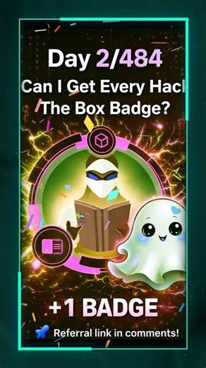👉 Day 2/484 – Can I Get Every Hack The Box Badge? ⚡#hackthebox #cybersecurity#ethicalhacking#shorts