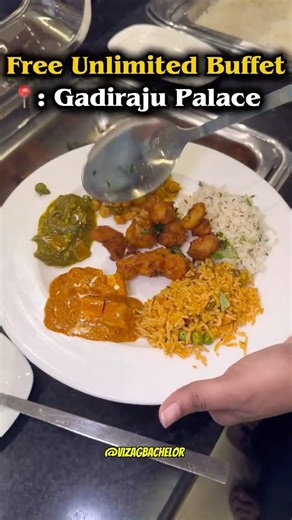 Free Unlimited Veg Buffet 😍 at Gadiraju Palace