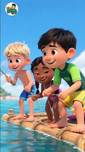 Seru Banget! Anak-Anak Berenang Sambil Mancing di Danau!