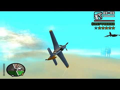 GTA SA: Rustler shoot down the hydra.
