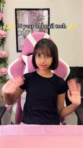 Aura Nails: French Tips with Moon Charms