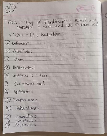 Topic:test of significance paired and unpaired t-test and chi square test Msc and Bsc zoology #notes