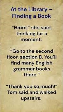 At the Library - Finding a Book || Learn English! 🚀 #learnenglish #shorts #viral #viralshorts