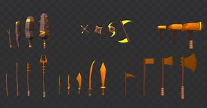 Ancient Medieval Weapons (Low-poly) | 3D Weapons | Unity Asset Store