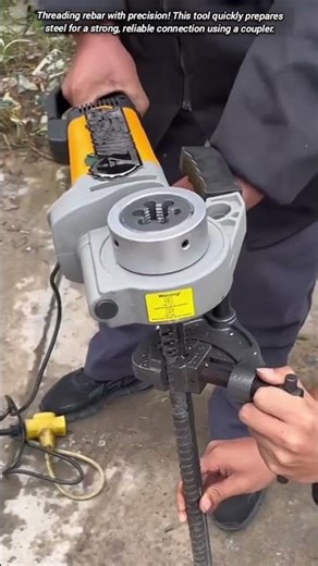 ​Modern Construction Secret: Quickly Threading Rebar for Couplers.