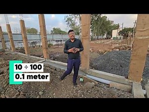 Sewer Pipe Slope Calculation (1% Rule) in Feet & Inches | No Choke Drainage Design Explained