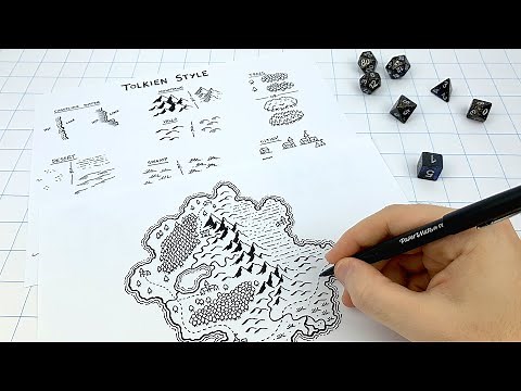 How to Draw Mountains, Forests, Swamps and Cities for a Fantasy World Map!