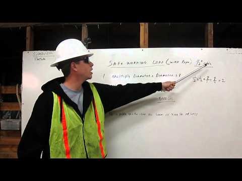 How to calculate the safe working load for wire rope