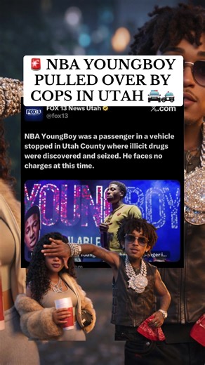 BREAKING: Rapper NBA YoungBoy was a passenger in a vehicle pulled over by police in Utah County today and during that traffic stop illicit drugs were found and seized, according to Fox 13 News Utah’s official social posts. He currently faces no charges from that specific traffic stop for now. 👮‍♂️ Utah Highway Patrol officers reportedly stopped the vehicle at about 4:30 p.m. — details are still unfolding as law enforcement sorts through the investigation. 🔎 This is different and separate from 
