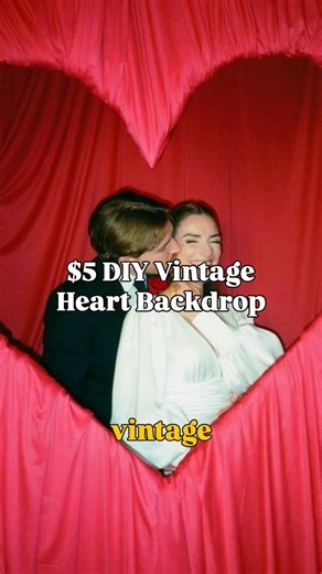How to Make $5 Vintage Heart Backdrop❤️EASY DIY Photography Backdrop for Valentine’s Day #valentine