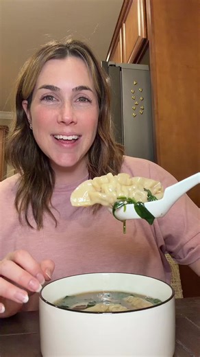I made some dumpling soup this evening! So good! #dumplingsoup #dumplings #soup #foodvlogger #mukbang