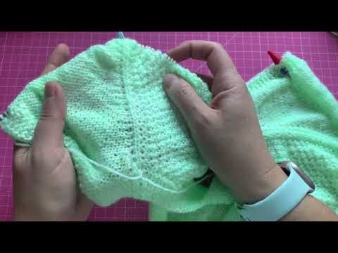 Tuto tricot bébé, gilet ALEX, 6/9 mois, top down, partie 2 sur 2.