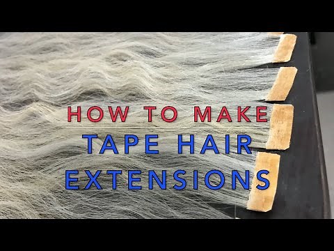 How To Make Tape Hair Extensions by Sewing Method, DIY Tape Hair, Как сделать ленточные волосы