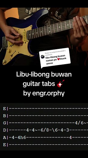 Libu-libong Buwan guitar tabs - Kyle Raphael cover (easy guitar)