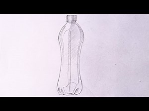 How to draw an water bottle step by step